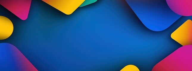 Captivating Geometric Composition with Vibrant Colors and Overlapping Shapes