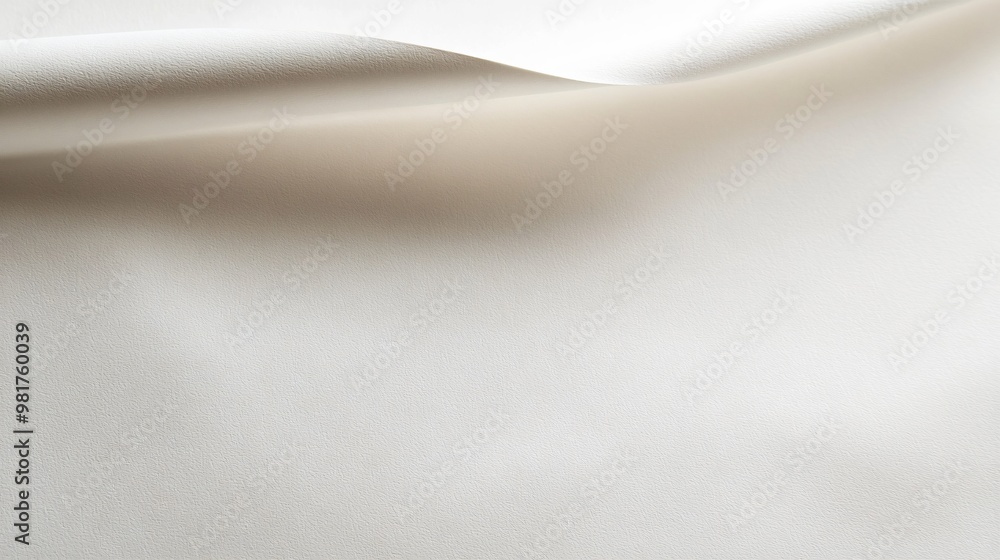Poster close-up of a textured, white paper with a subtle fold creating a soft shadow.