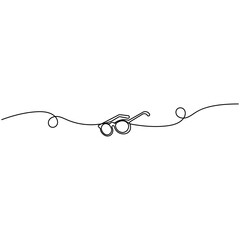 
Sun glass continuous one line drawing outline vector icon  illustration
