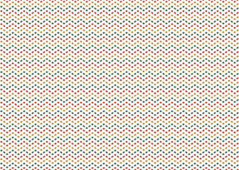 ジグザグのパターン、点線のジグザグ模様、クリスマスカラー