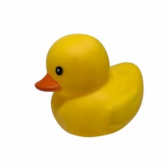 Side view Mini Rubber Ducks Bath Duck Toys Mini Rubber Duck Small Yellow Ducky Party,isolated on white background