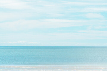 Ocean wave beach on summer with blue sky