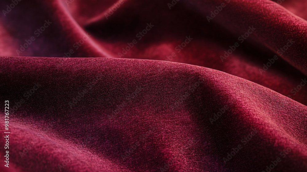 Poster closeup of red fabric with subtle texture and folds.