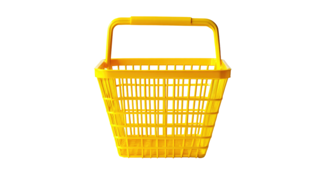 shopping basket on a white transparent background