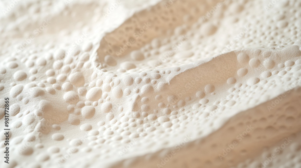 Poster close-up texture of a white surface with small round bumps.