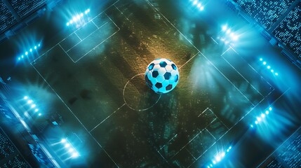 Soccer ball on the grass
