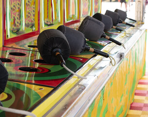 whacking game at amusement park