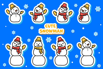 雪だるま　かわいい　冬　雪