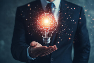  Professional with Bright Idea Concept