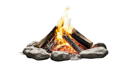 campfire on a white transparent background