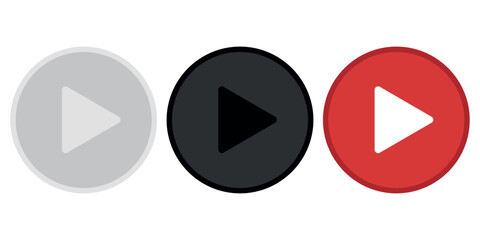 three kinds of stop and play buttons