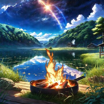 Fire at the Pond 