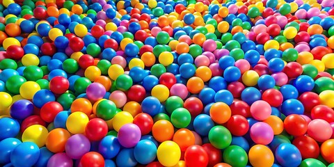 Obraz premium Dive into a vibrant adult ball pit filled with colorful balls, designed for playful and relaxing recreational fun,