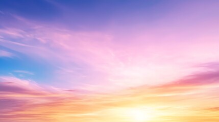 A beautiful sunset sky filled with pink, purple, and orange hues, creating a serene and tranquil atmosphere.