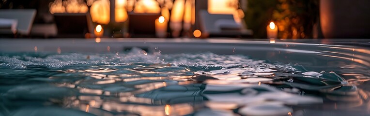 photo of Swimming pool in a luxury modern hotel.