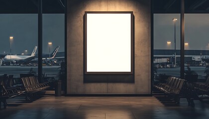 Blank Advertisement in Airport