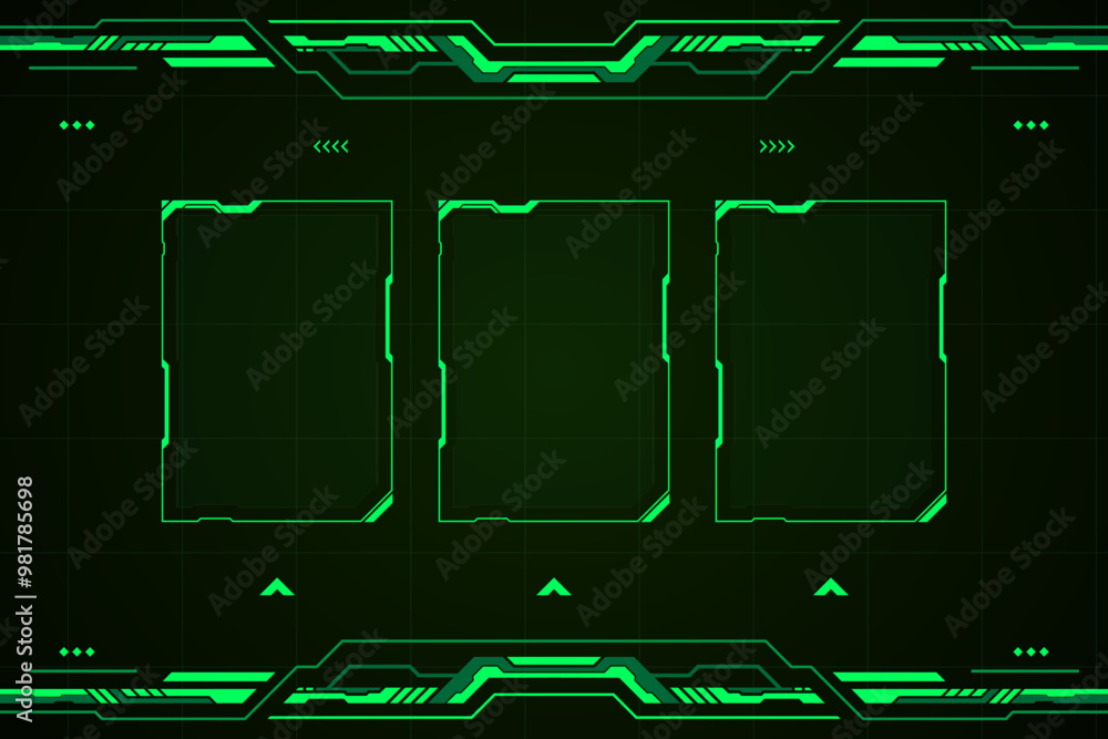 Aufkleber game ui interface hud abstract technology design for digital business.