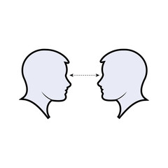Eye Contact. Verbal Communication Symbol.  Verbal 