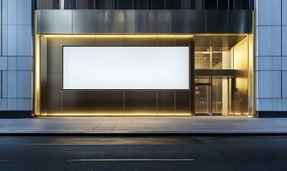 Blank Billboard in the City