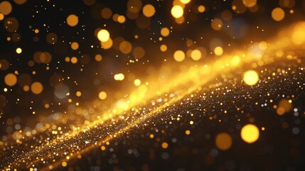 65. A beautiful representation of Sunday in luminous gold particles, sparkling with brilliance on an alpha channel, providing a transparent backdrop, with a 16:9 aspect ratio