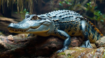 Obraz premium Close Up of an Alligator in its Natural Habitat