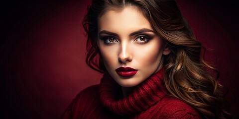 Fototapeta premium Rich dark burgundy backdrop ideal for refined designs and artistic visuals across diverse projects, offering a touch of