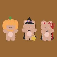 cute bunny in Halloween costume