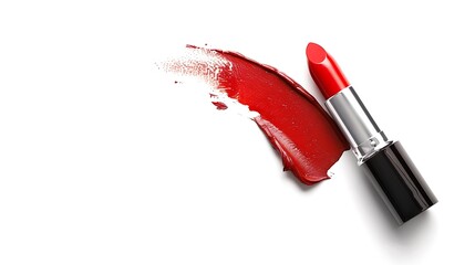 red lipstick isolated on white