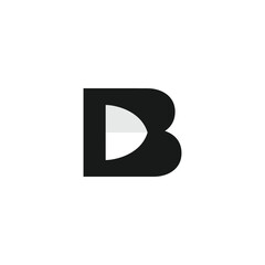 initial letter B and shield logo icon. security guard company