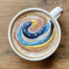 cup of coffee on the table ai generative 