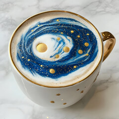 porcelain cup and saucer ai generative 