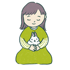 兎と女性