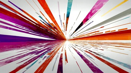 Dynamic explosion of colored lines radiating from a central point.