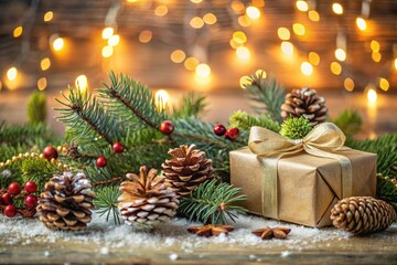 christmas decoration with candle and christmas tree