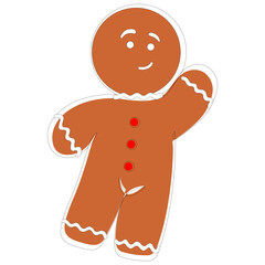 Gingerbread vector design for christmas day