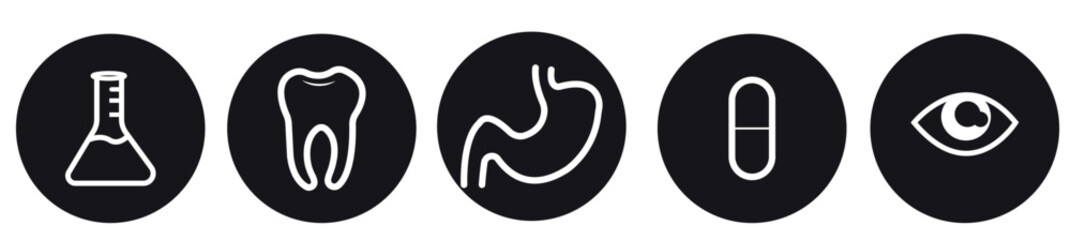 Medical icon set. Medical related icons vector illustration icon set