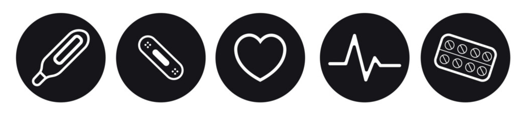 Medical icon set. Medical related icons vector illustration icon set