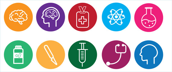 Medical icon set. Medical related icons vector illustration icon set