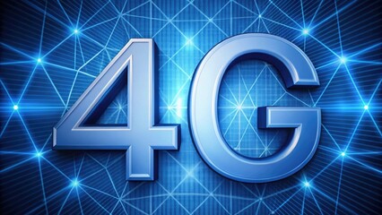 4G Technology Concept with Blue Digital Background