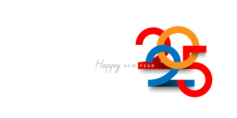 Happy new year 2025 design concept, Happy NewYear Greeting Card 3d Number. Happy new year 2025 cover design, for banners, posters, backgrounds and greetings.