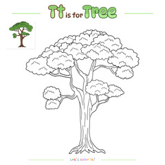 Coloring Page Tree 4