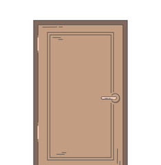Door line doodle illustration
