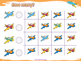 How many fun counting games for kids air theme 2