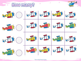 How many fun counting games for kids air theme 7