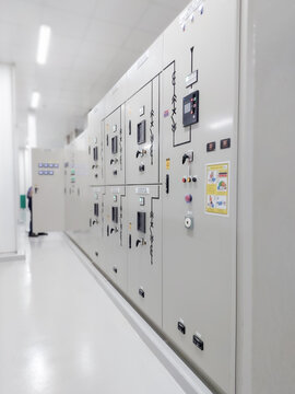 Main Distribution Board or MDB in electrical power control room.