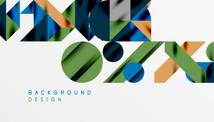 Neo memphis geometric pattern with circles, squares and lines. Pop art abstract background for covers, banners, flyers and posters and other templates