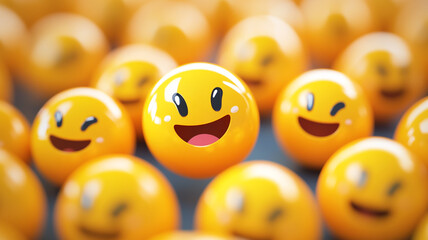 Celebrating World Smile Day with cheerful smiley faces in a vibrant, joyful display of happiness
