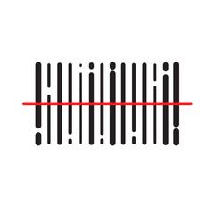 scan barcode icons, vector illustration