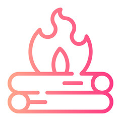 Obraz premium bonfire gradient icon