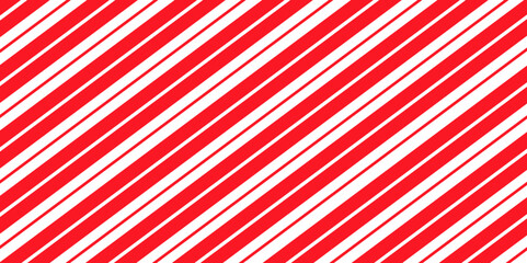 Naklejka premium Candy cane pattern. Christmas stripe seamless background. Vector illustration.